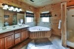 Master Bathroom with Double Sink and Jetted Tub